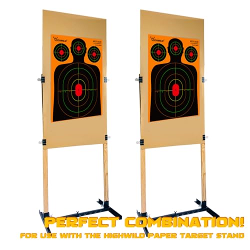 Highwild 50 Pack Silhouette Splatter Paper Targets 18x24 Inch - Bright Splash Colors for Shooting Practice