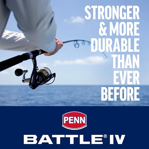 Penn Battle IV 4000 Spinning Reel & 7' Medium 2-Piece Saltwater Fishing Combo