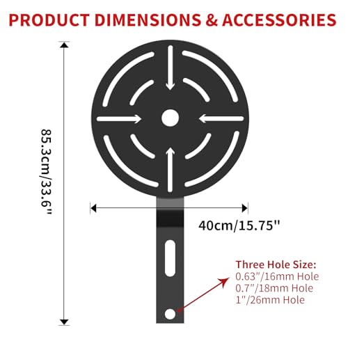 AHTAPFON Wall Ball Target for Power Racks 5/8″-16mm Hole Extension Fits 2x2 & 2x3 Racks