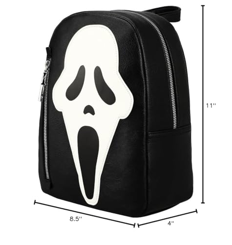 Ghost Face Glow in the Dark Mini Backpack - Horror Movie Character Bag