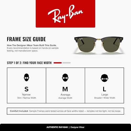 Unisex Ray-Ban RB3016 Clubmaster Classic Square Sunglasses - Black on Gold, 49mm