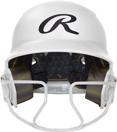 Junior Fastpitch Softball Batting Helmet with Face Guard - 6 3/8"-7 1/8" White