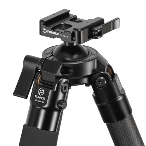 FANAUE Carbon Fiber Tripod for Hunting & Shooting with Quick-Release Arca-Swiss Mount