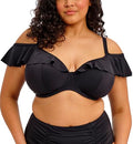 Elomi Women's Plain Sailing Underwire Plunge Bikini Top 34H Black