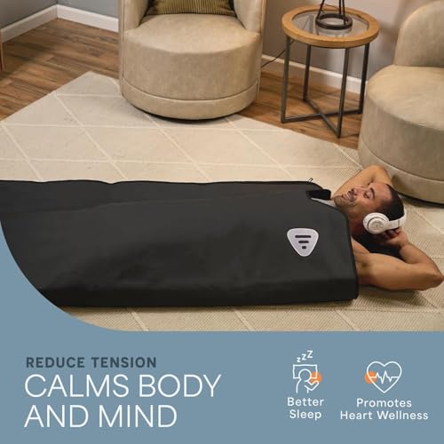 RejuvaWrap Infrared Sauna Blanket Black with Low EMF & 9 Temperature Levels
