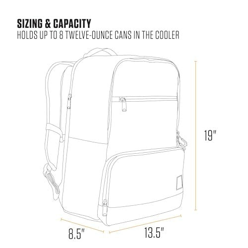 Carhartt Insulated Cooler Backpack - Black, Water-Resistant, 24 Can Capacity