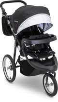 Baby Jogging Stroller with Canopy, Storage & Safety Harness