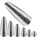 Silver 3/8 Oz Fishing Worm Weights for Bass Tackle - Texas Rig Sinkers (25-Pack)
