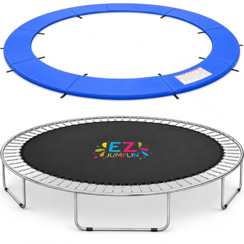 EZ JUMPLIN 14FT Blue Trampoline Spring Cover Safety Pad - Outdoor & Weather-Resistant