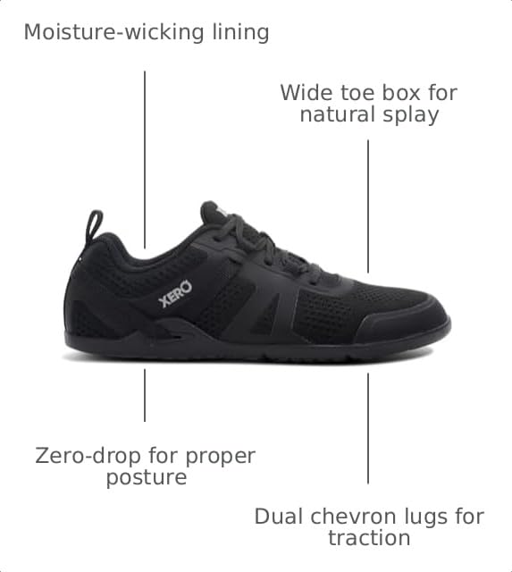 Men's Prio Neo Barefoot Training Shoes - Black, Size 9