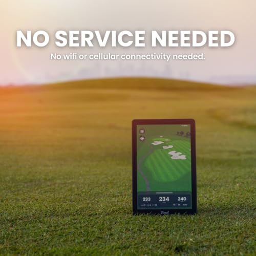 Pinned Golf Caddie Portable Magnetic GPS Tablet 8-Inch Touchscreen Gray