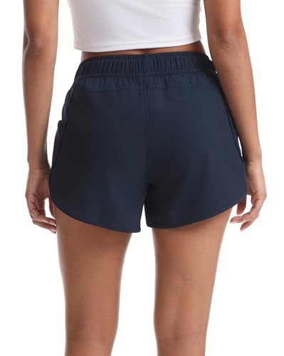 Women’s Quick Dry Hiking Shorts with Pockets - Dark Blue, XL