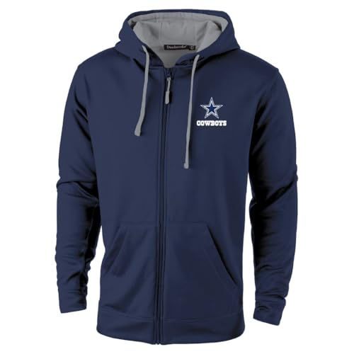 Dunbrooke Men's NFL Dallas Cowboys Navy Full-Zip Hoodie - X-Large