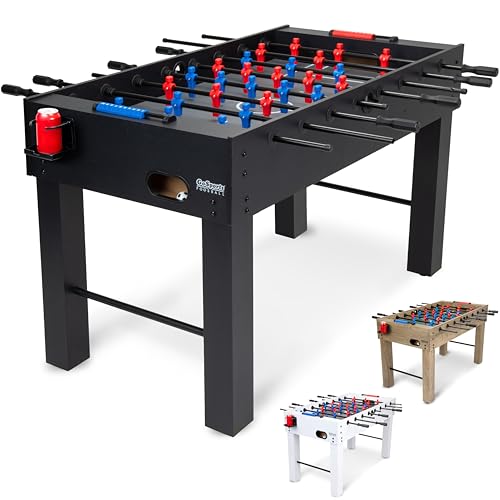Black 54 Inch Full Size Foosball Table for Adults - Modern Game Room Sports