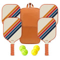 4 Retro Twill Pickleball Paddles Set - Orange Graphite, USAPA Approved