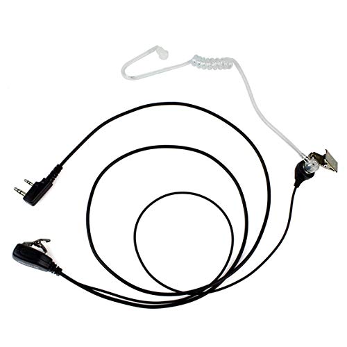 Retevis Walkie Talkie Earpiece with Mic, Comfortable Acoustic Tube, for RT22 RT68 RT21 H-777 RT86A, Compatible with Kenwood, Baofeng BF-888S/BF-T26, Pxton Walkie Talkies, Surveillance Headset(2 Pack)