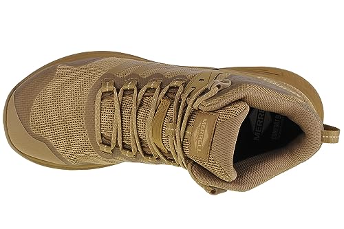 Men's Waterproof Tactical Boots - Merrell Nova 3 Mid, 9.5 Wide, Dark Coyote