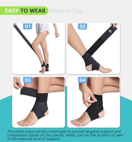Ultrathin High-Elastic Ankle Wraps Brace for Men Women Kids - Black Small Pack of 2
