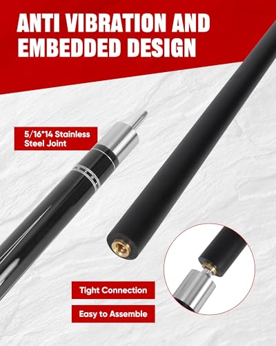 Yautja 3D Black Carved Pool Cue 58" 19oz Fiberglass Canadian Maple Case