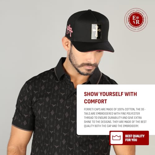 Black Cross Baseball Cap - Adjustable Unisex Hat for Men & Women