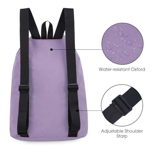 WANDF Mesh Beach Backpack for Swimmers - Purple, Large Capacity