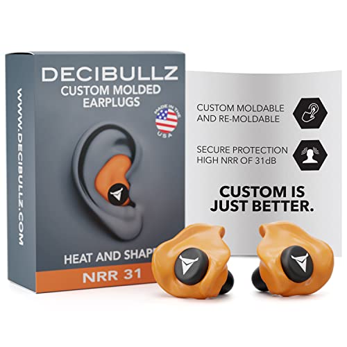 Custom Moldable Earplugs with Percussive Sound Filters - Hearing Protection for Shooting & Hunting