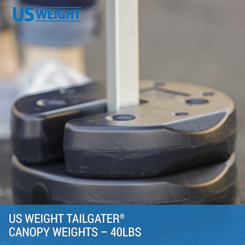 40 lb Canopy Weights Set with Carry Strap - No-Pinch Outdoor Tent Stabilizers