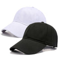 Cotton Baseball Caps 2-Pack for Men Women Adjustable Black and White