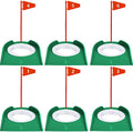 Sotiff 3 Pcs Golf Putting Practice Cup Hole Training Aids Golf Accessories Training Putters with Plastic Flag for Adult Office Garage Yard Indoor Outdoor Practice (Red)