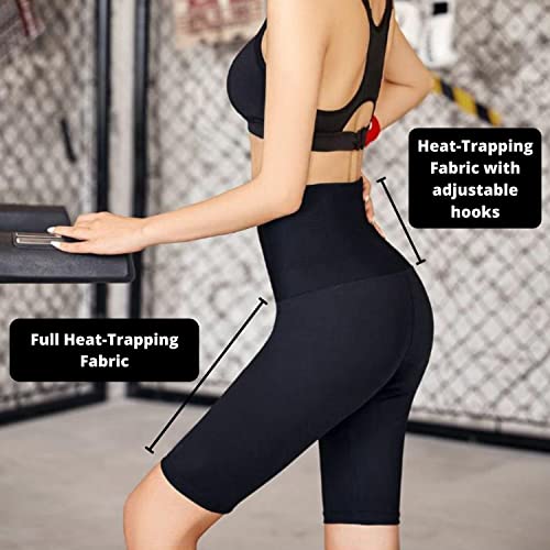 Nano Hertz Sauna Sweat Shapewear Shorts - Above Knee XX-Large Workout Waist Trainer for Women