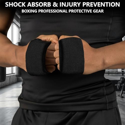 Black Gel Hand Wraps for Boxing & MMA Knuckle Protection - Conderyang