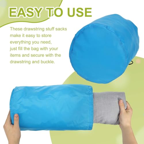 Waterproof Nylon Stuff Sack 9x16 Inch Travel Dry Bag for Camping Hiking Green