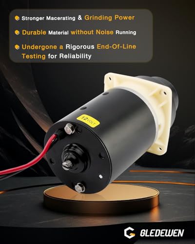 Gledewen 37072-0092 Marine Toilet Pump Motor for Jabsco Series, 12V