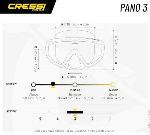 Cressi Panoramic Wide View Mask & Dry Snorkel Kit - Clear/Clear