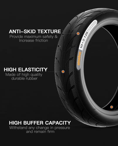 2PCS 10x2.125 Inch Non-Slip Scooter Tire Compatible with Ninebot F20 F25 F30 F40 F65 D18W D28U D38U