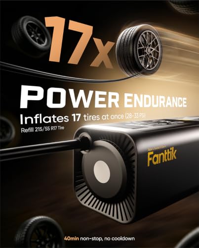 Fanttik X8 Apex Portable Tire Inflator Yellow - Fast 1-Minute Air Compressor