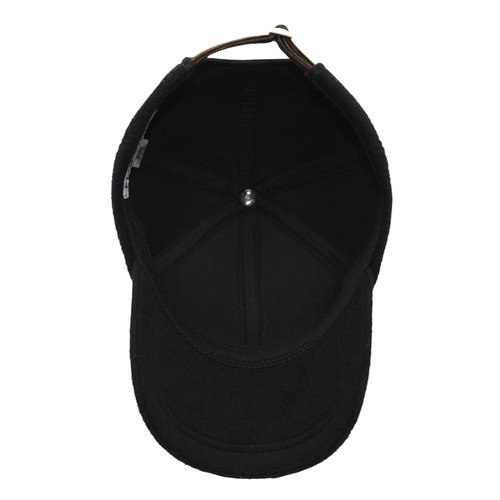 Fits Y'all Wool Classic Baseball Cap with Pigskin Leather: Adjustable Relaxed Fit for Men, Women and All Genders (US, Alpha, Large, Soot Black)
