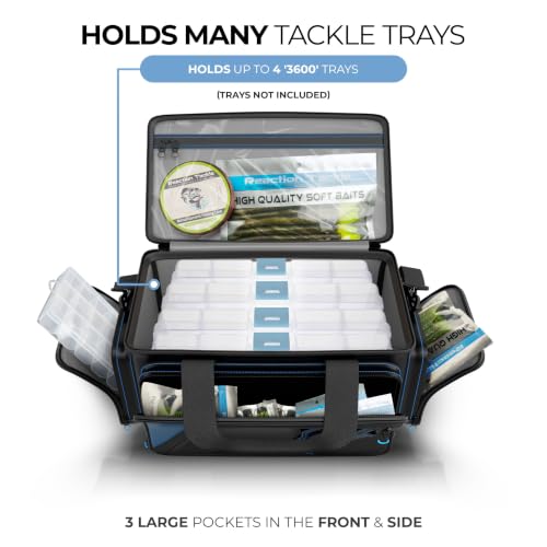Small Saltwater Fishing Tackle Bag Water Resistant PVC with Removable Dividers