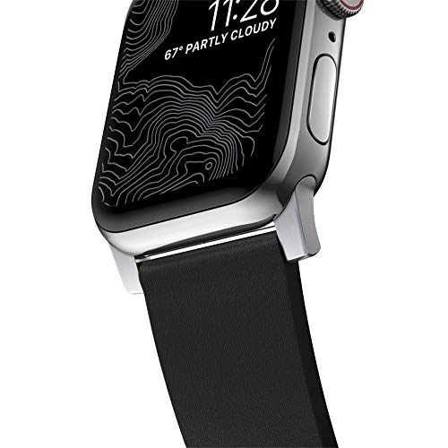 Nomad Active Leather & Waterproof FKM Rubber Apple Watch Band 45mm