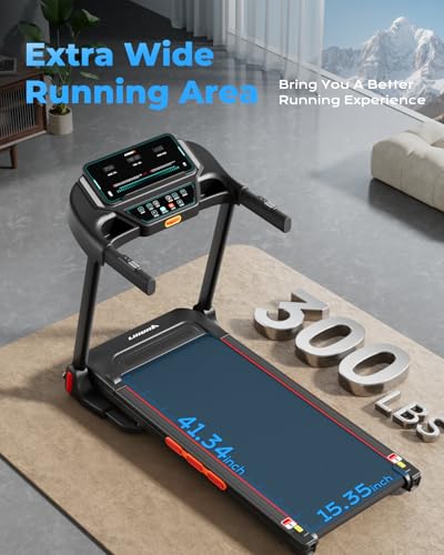LIJIUJIA Home Treadmill with Auto Incline 0-15% - Black