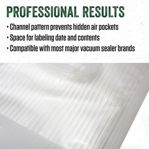 Gallon Vacuum Sealer Bags 11x16 Inches - 100 Count, Reusable Food Storage