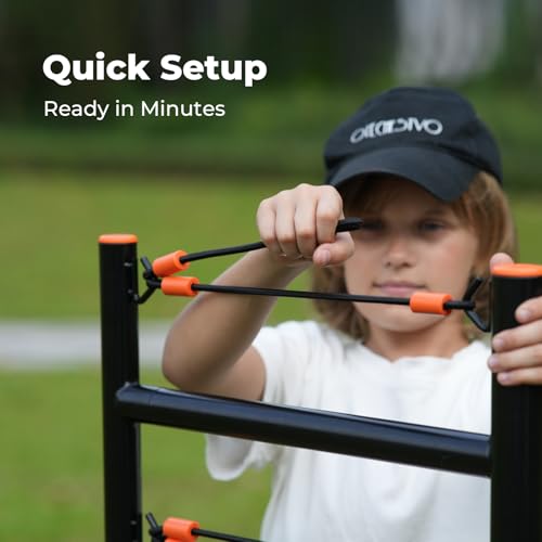 Adjustable Solo Baseball Swing Trainer with Auto Reset for Indoor & Backyard Practice