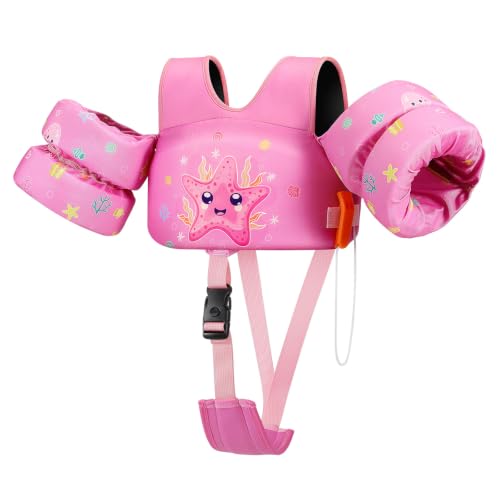 HeySplash Toddler Swim Vest for 13-33 Lbs with Adjustable Straps - C-Starfish Variant