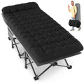 Slendor Black XXL Camping Cot with 3-Inch Mattress & Carry Bag - 32" Wide