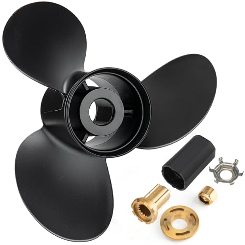 Qiclear 14x11 Boat Propeller for Mercury 40-140HP Outboard Engines - Aluminum, 3 Blades
