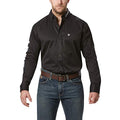 Men's Black and White Logo Twill Classic Fit Shirt - Medium