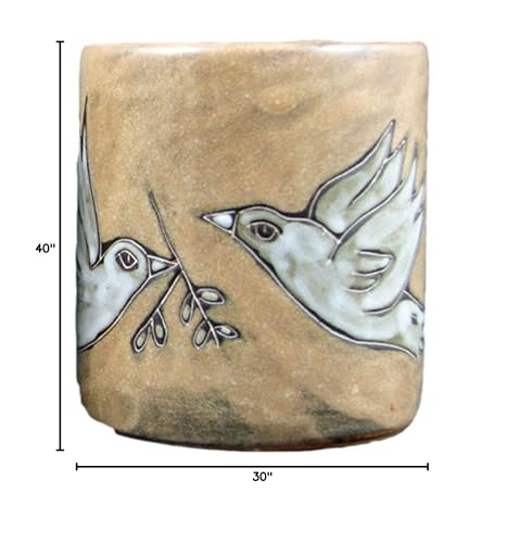 16 oz Handcrafted Doves Ceramic Mug - Mara Stoneware Collectible Tableware