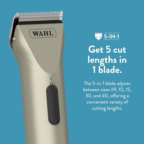 Wahl Arco Cordless Pet Clipper Kit Champagne - Professional Grooming for Dogs Cats and Horses