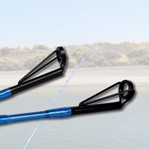 Fiblink 7' Medium Heavy Catfish Fishing Rod - 1-Piece Blue Travel Casting Pole