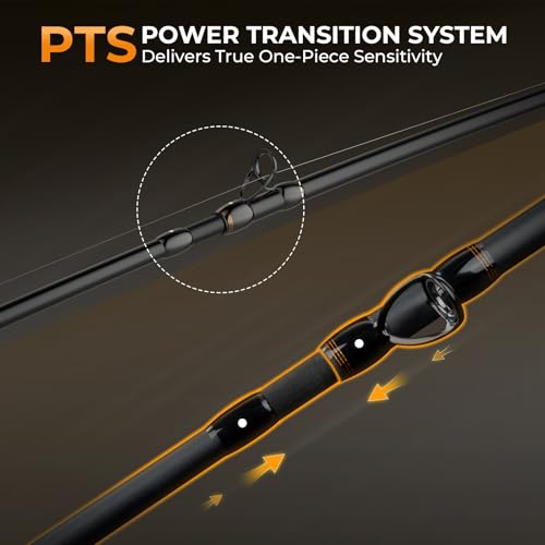 Casting 6'3'' Ultra-Light Finesse Spinning & Casting Fishing Rods - 2 Pieces + Extra Tip